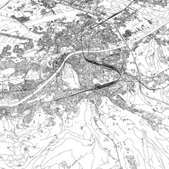 Obraz premium 3D illustration of city and urban in Salzburg Austria