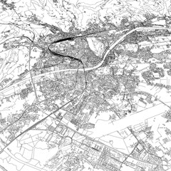 Naklejka premium 3D illustration of city and urban in Salzburg Austria