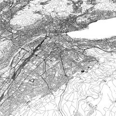 Naklejka premium 3D illustration of city and urban in Zurich Switzerland