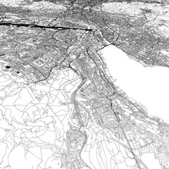 Fototapeta premium 3D illustration of city and urban in Zurich Switzerland