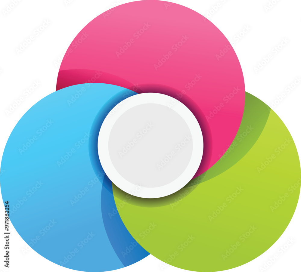 Aufkleber modern abstract background with brightly colored overlapping circles creating a dynamic and vibrant 