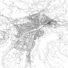 3D illustration of city and urban in Bolzano Italy