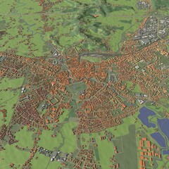 Fototapeta premium 3D illustration of city and urban in Vicenza Italy