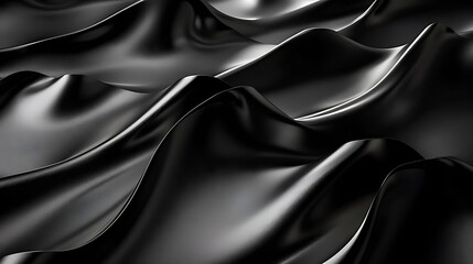Obraz premium Abstract Black Wavy Texture