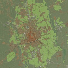 3D illustration of city and urban in Udine Italy