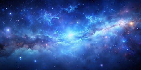 Abstract indigo galaxy sky with mysterious and enchanting vibes