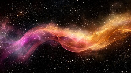 Fototapeta premium A mesmerizing swirl of colorful cosmic dust and gas, evoking the beauty and mystery of the vast universe.