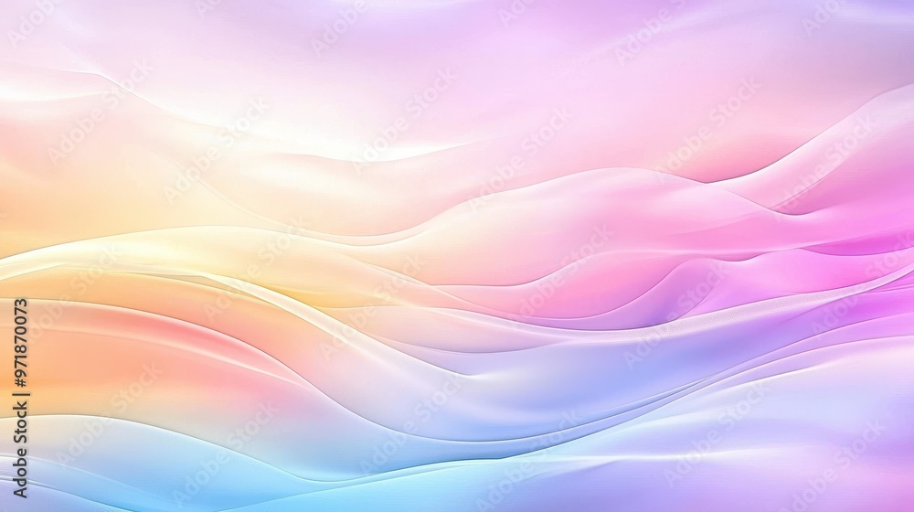 Poster abstract pastel wavy background with gradient color transition
