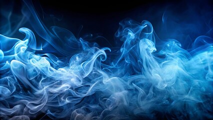 Abstract smoke background with deep, indigo wisps rising in a mesmerizing pattern