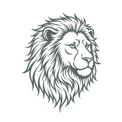 Obraz premium Hand-Drawn Lion Head Sketch, Wild Animal Vector Illustration