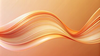 Fototapeta premium * Softly swooping curves define this abstract peach shape, its gentle flow evoking a sense of ease and