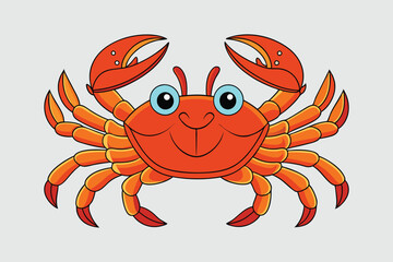 crab vector art illustration design.