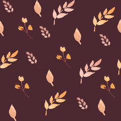 Obraz premium watercolor flowers seamless pattern illustration for kids