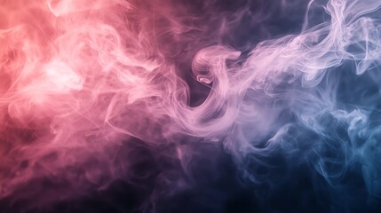 Obraz premium Abstract colorful smoke trails against a black background.