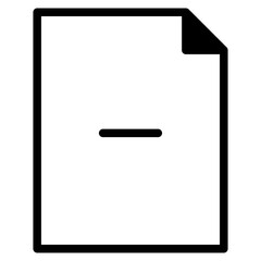 file document with minus icon
