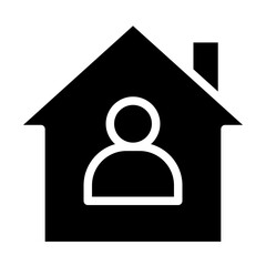 home with user people icon