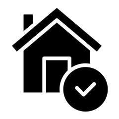 home house tick check mark icon