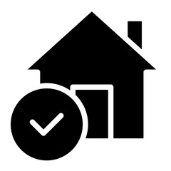 home house tick check mark icon
