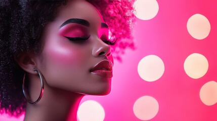 Obraz premium A professional makeup artist applying cosmetics in a glamorous setting
