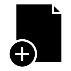 new document icon, file document with plus icon
