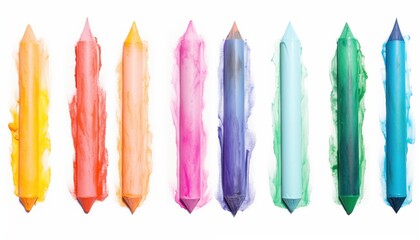 Naklejka premium watercolor paint chalk brush