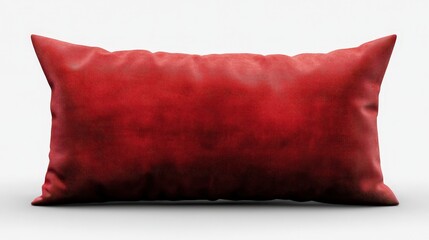 Luxurious Red Rectangular Pillow: Versatile Home Decor Accent in Multiple Angles on Transparent Background