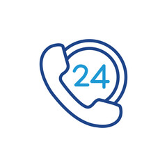 24 hours icon, 24 hours sign vector