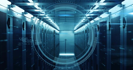 Image of scope scanning and digital data processing over computer servers