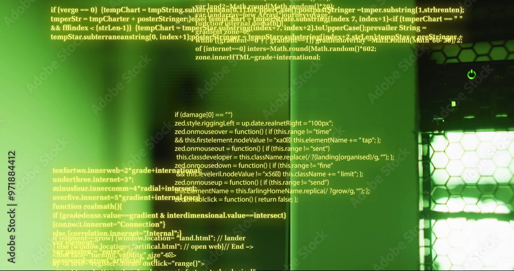 Poster image of digital data processing over computer servers