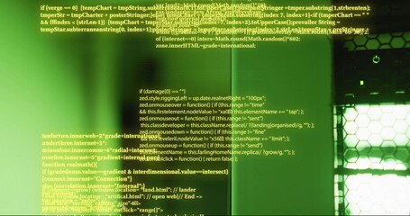 Image of digital data processing over computer servers