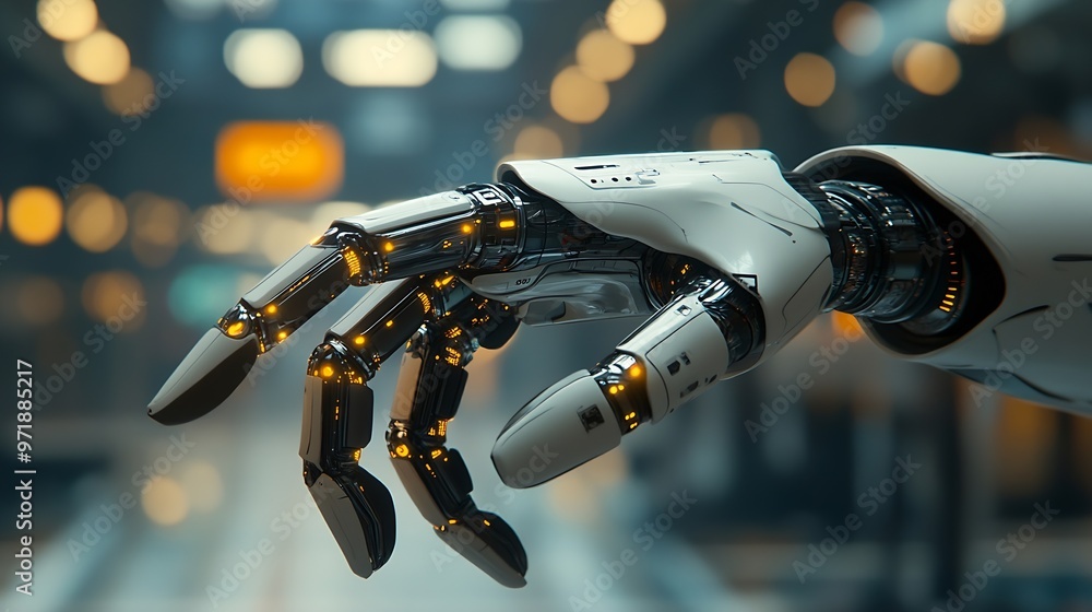 Aufkleber Businessman using ai technology for data analytics Artificial Intelligence generate Futuristic technology robot in online system Business in future to invest and develop corporate conc : Generative AI