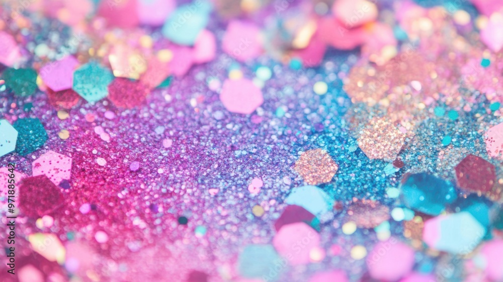 Aufkleber this backdrop features an array of colorful glitter and sequins, perfect for arts and crafts or part