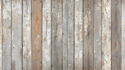 Obraz premium Weathered Wooden Wall with Peeling Paint Texture