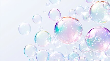 Abstract Colorful Bubbles Background   Soft  Light  Pastel  Airy  Dreamy   Iridescent