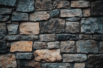 Obraz premium Close-up of a textured stone wall with irregular shapes and patterns