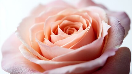 pink rose isolated on the white background : Generative AI