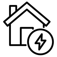 house with lightning bolt icon