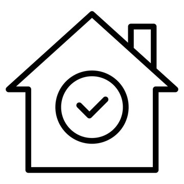 recommend clip art: home house tick check mark icon
                    