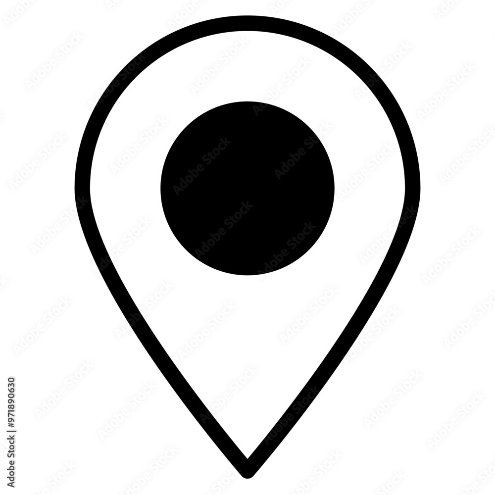 Poster location pin icon. map pin place marker. location icon. map marker pointer icon set. gps location sy