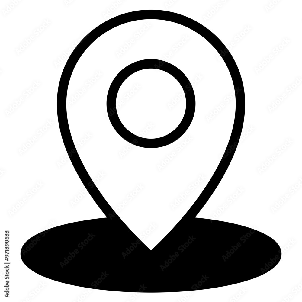 Poster location pin icon. map pin place marker. location icon. map marker pointer icon set. gps location sy