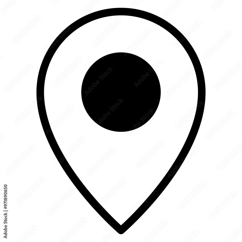 Poster location pin icon. map pin place marker. location icon. map marker pointer icon set. gps location sy