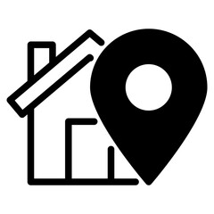 address, home location icon