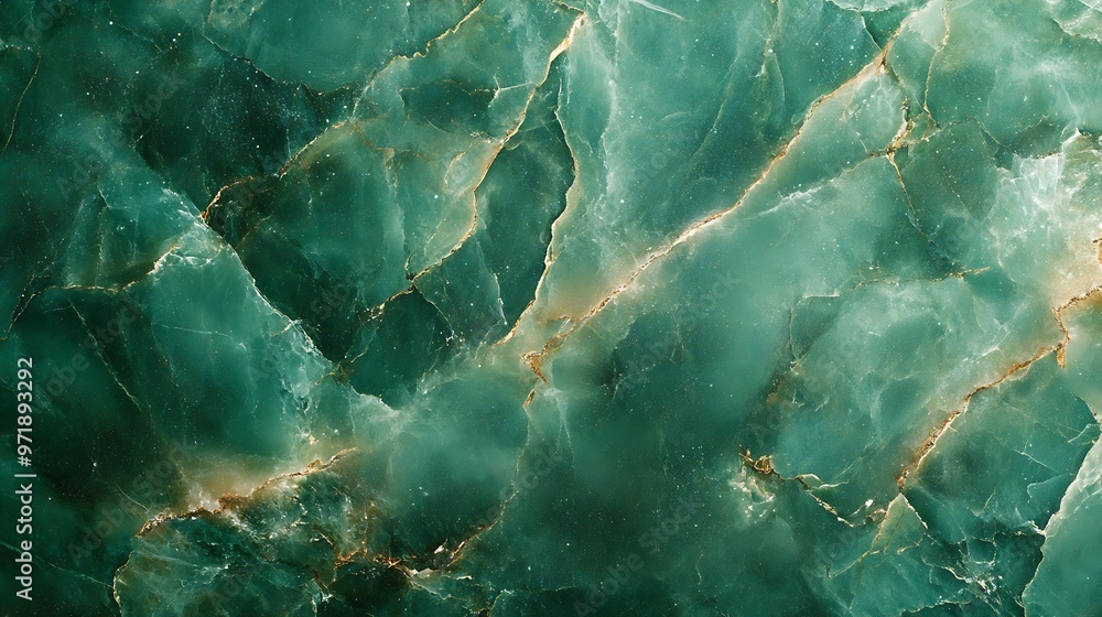 Poster green emerald marble texture background with high resolution top view of natural tiles stone floor i