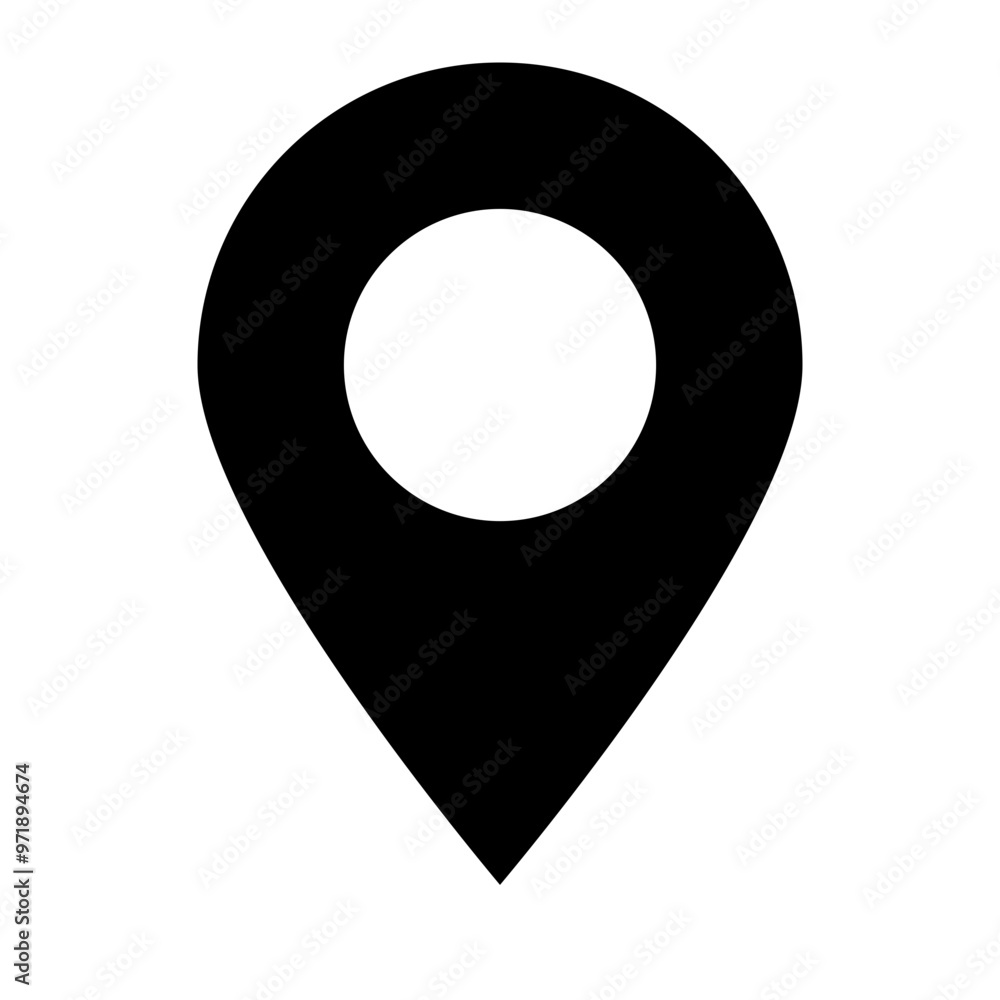 Poster location pin icon. map pin place marker. location icon. map marker pointer icon set. gps location sy