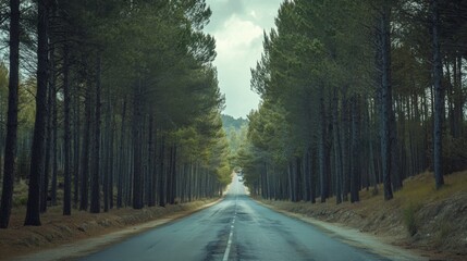 A road with trees on both sides