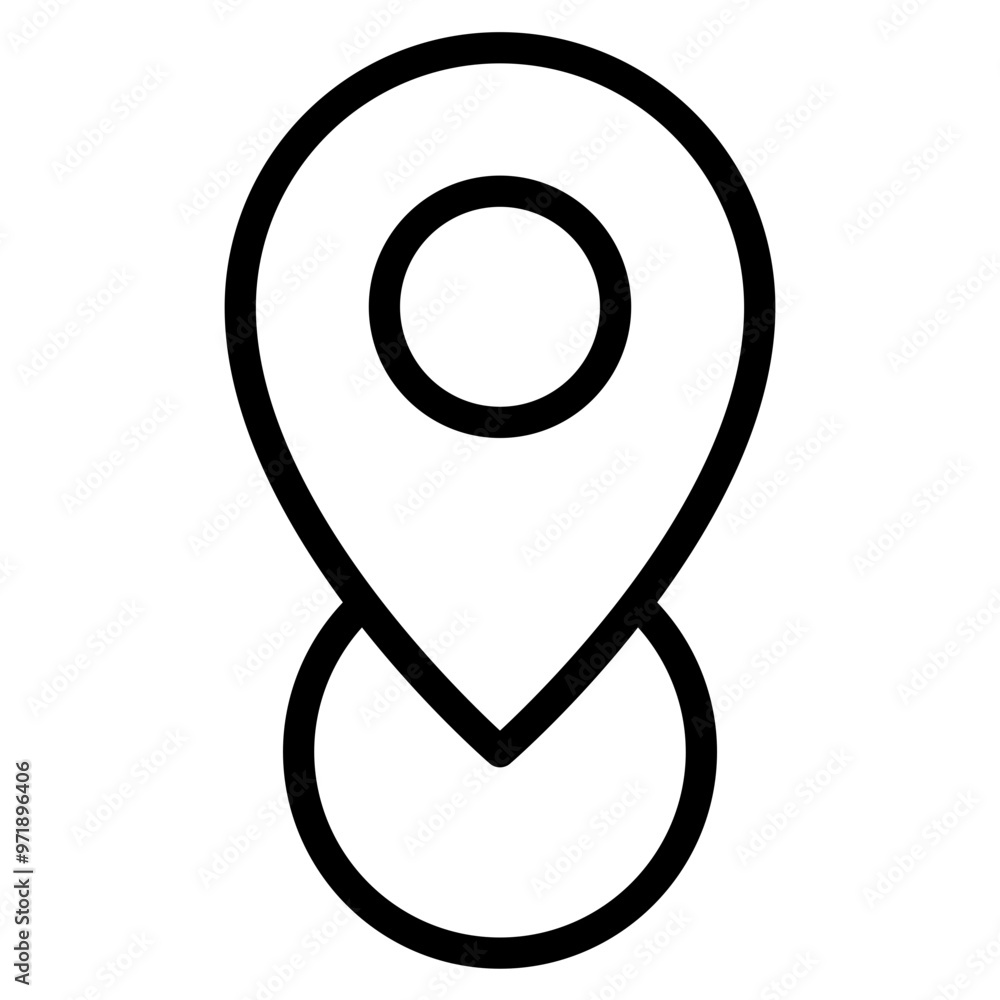 Poster location pin icon. map pin place marker. location icon. map marker pointer icon set. gps location sy