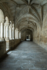 Long corridor with immense architecture