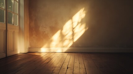ray of light can be seen from empty corner of a room : Generative AI