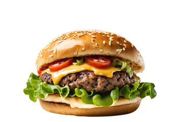 Burger on transparent background