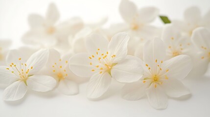 Obraz premium PNG White jasmine flowers isolated on white background : Generative AI